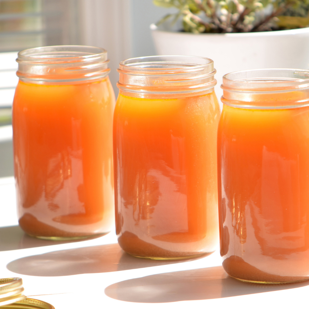 Make this homemade gut-healing chicken bone broth recipe in an Instant Pot, crockpot or on the stovetop. It's economical, wholesome and delicious. | www.amiofbs.com