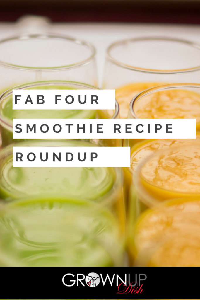 Fab Four Smoothie Recipe Roundup - a summary of my favorite #fab4smoothies inspired by Kelly Leveque's Fab Four formula of protein, fiber, healthy fats and greens | www.amiofbs.com