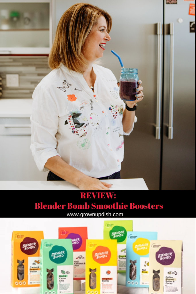 Amiofbs review of Blender Bombs smoothie booster, a super-convenient, plant-based way to add a BIG nutrition boost to your smoothies. | www.amiofbs.com