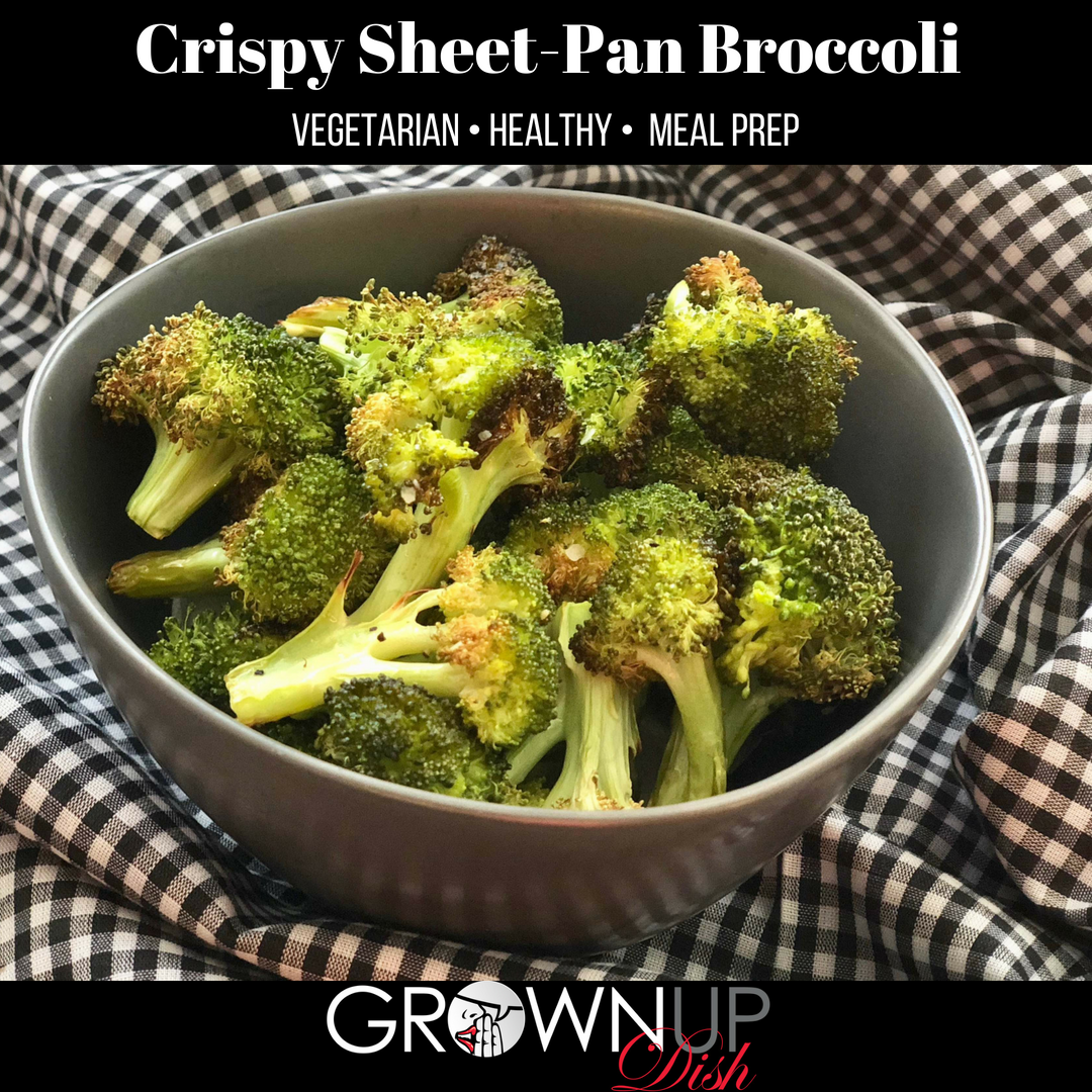 Crispy Sheet Pan Broccoli recipe. This is my favorite way to make a big batch of broccoli. The sheet pan preparation is easy and there's only one pan to wash. And OMG - those crispy edges! www.amiofbs.com