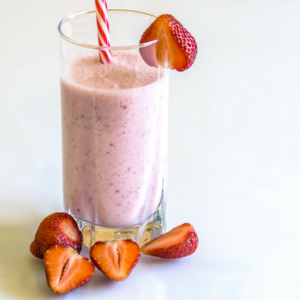 A creamy, dreamy Fab Four Smoothie recipe based on the classic PB&J (peanut butter and jelly) sandwich - minus the gluten, preservatives and processed junk.