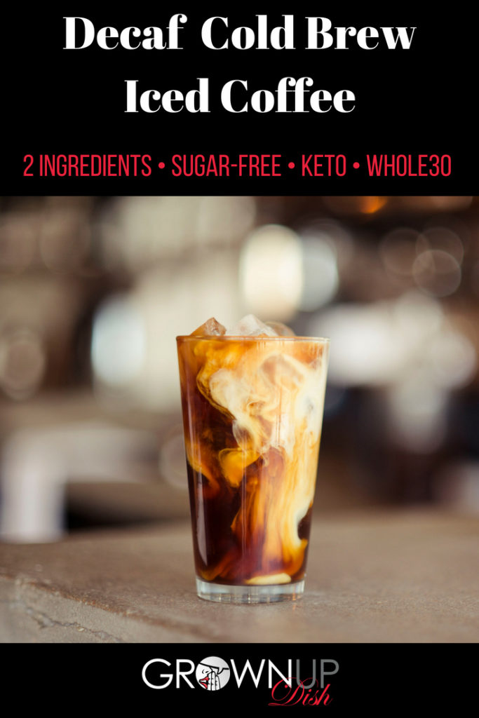 Make decaffeinated cold brew coffee at home with just two ingredients. It's rich, smooth, low-acid, calorie-free and it won't give you the caffeine jitters.