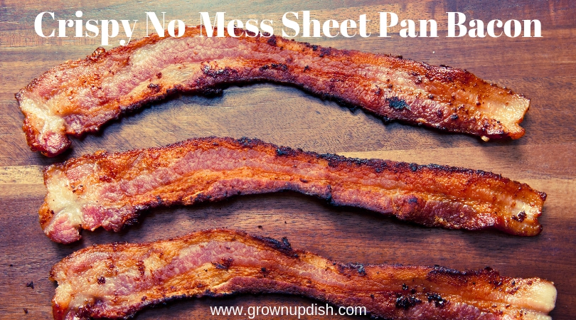Here is the easiest way to make crispy sheet pan bacon in your oven with no mess. Try it and you'll never go back to standing over the stove. | www.amiofbs.com