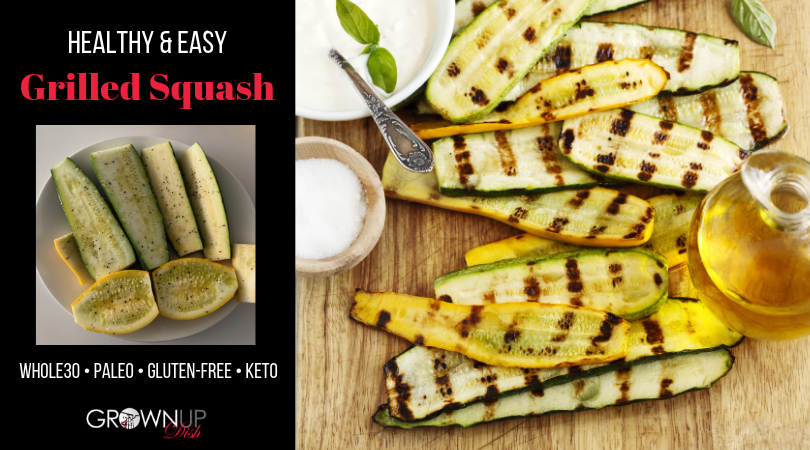 This is the BEST healthy and easy grilled squash recipe. If you don't have a grill, you can easily make it in a grill pan on the stovetop. Simple & yummy! | www.amiofbs.com
