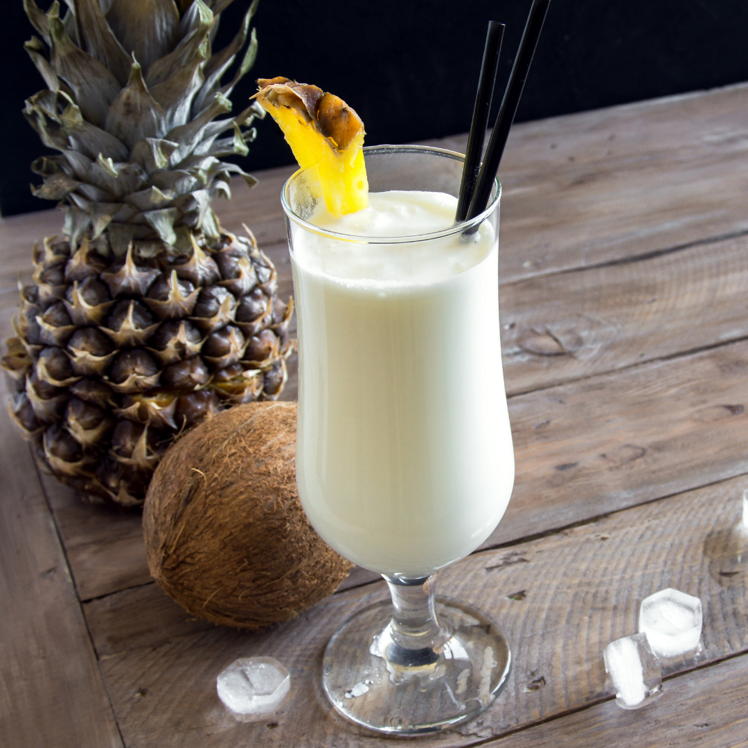 Like a tropical vacation in a glass, piña coladas can be decadent and high-calorie. But don't cut yourself off -- skip the sugary mixes, break out the blender and try this cleaner and slimmed-down healthy collagen piña colada recipe. Or omit the rum and turn it into a healthy pina colada smoothie or mocktail. | www.amiofbs.com