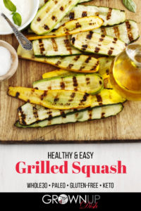 This is the BEST healthy and easy grilled squash recipe. If you don't have a grill, you can easily make it in a grill pan on the stovetop. Simple & yummy! | www.amiofbs.com