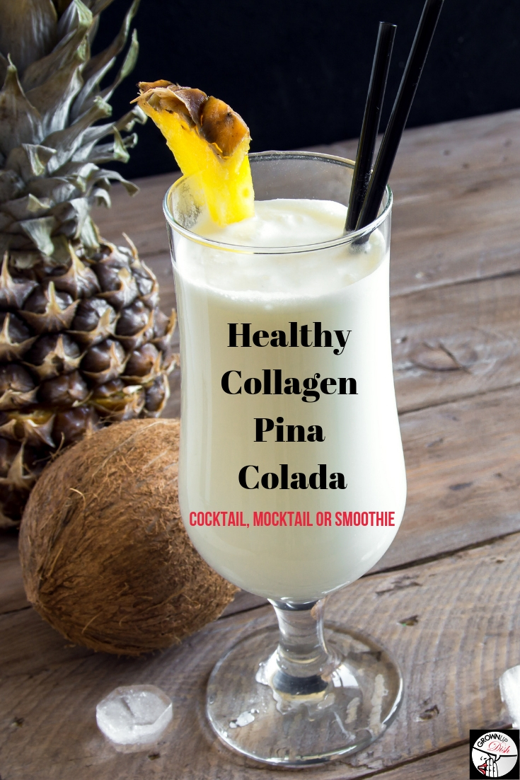 Traditional piña coladas can be decadent and high-calorie. Skip the sugary mixes and try this cleaner and slimmed-down healthy collagen piña colada recipe. | www.amiofbs.com