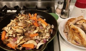 One skillet Coq au Riesling is the perfect weeknight meal and the ultimate comfort food. It's decadent, delicious and all made in one skillet. | www.amiofbs.com