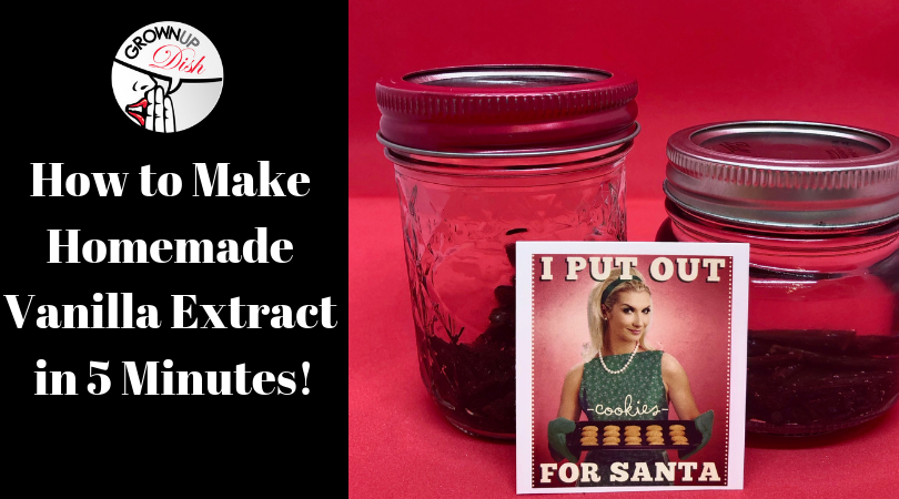Make homemade vanilla extract with just TWO ingredients in less than TEN minutes! This recipe is better quality & way cheaper than grocery store versions. | www.amiofbs.com