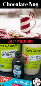 When you can't decide between hot chocolate and eggnog, get them both with this festive holiday drink mashup: Chocolate Nog. Only 4 ingredients! | www.amiofbs.com