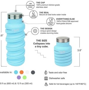 Que Collapsible Water Bottle
