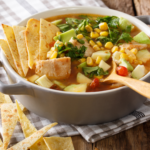 If you like big spicy flavor and toppings galore, Easy Mexican Soup features chicken, white beans, zoodles, and a hit of fresh Jalapeño and lime juice. | www.amiofbs.com