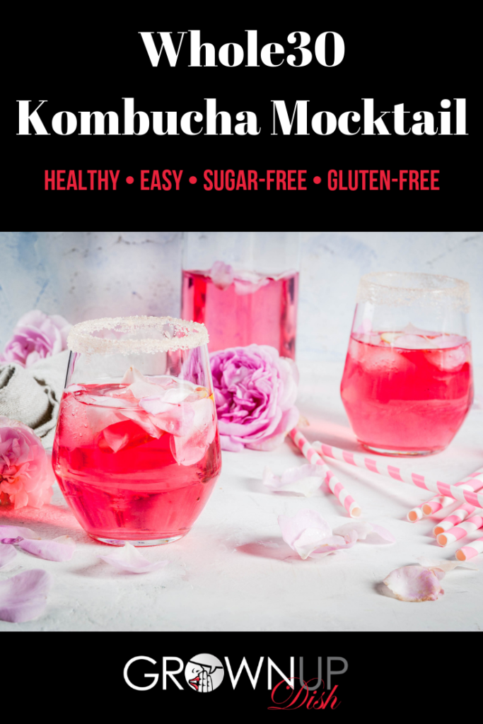 This Healthy Whole30 Kombucha Mocktail is my go-to drink whether I'm doing a Whole30 or not. It's delicious, pretty and it feels fancy even on a weeknight. | www.amiofbs.com