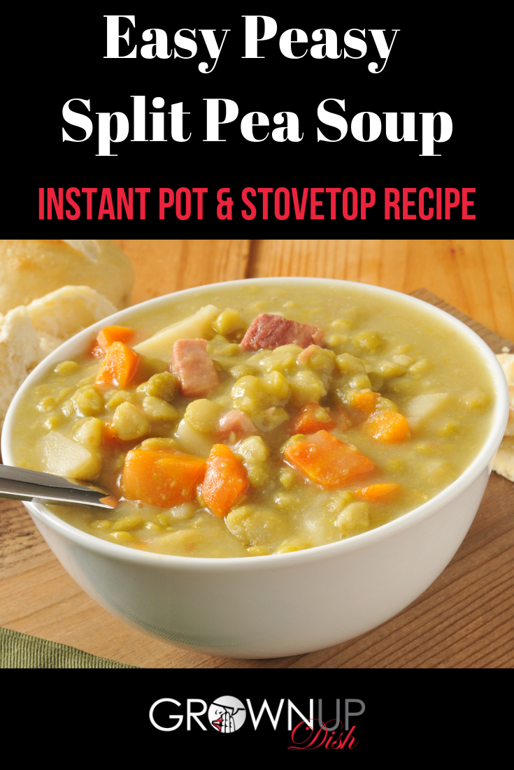 If winter is getting you down make Easy Peasy Split Pea Soup! It's hearty, comforting, packed with vegetables and it's gluten and sugar-free. Instant Pot or stovetop recipe. | www.amiofbs.com
