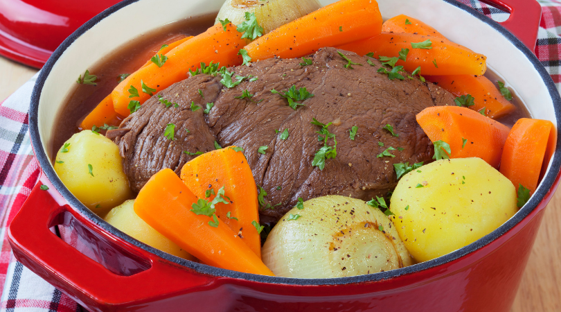 Healthy Slow Cooker Jewish Brisket is a taste-great, feel-good classic. It's sugar-free, gluten-free, keto, paleo & Whole30 compliant. | www.amiofbs.com