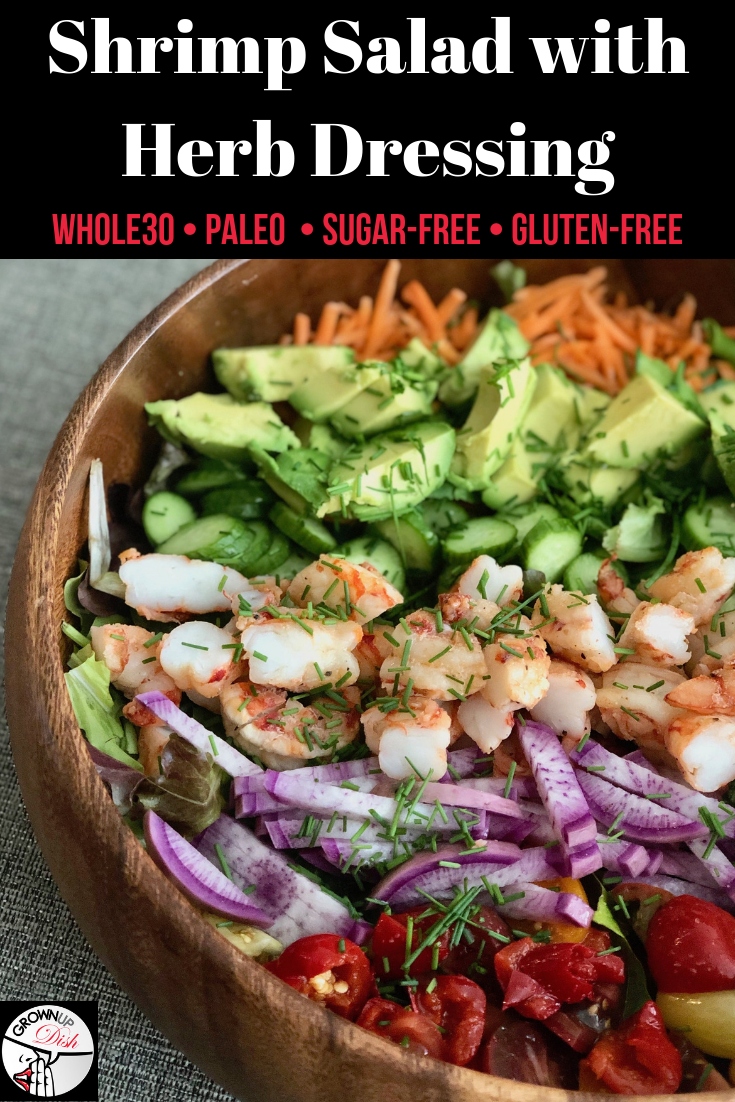 Just a few ingredients will make this Shrimp Salad with Herb Dressing your favorite go-to meal. And there are handy shortcuts if you need to make it FAST.| www.amiofbs.com