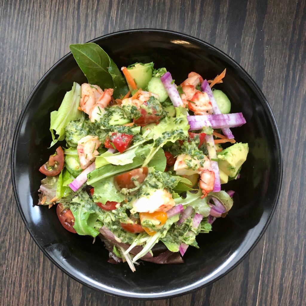 Just a few ingredients will make this Shrimp Salad with Herb Dressing your favorite go-to meal. And there are handy shortcuts if you need to make it FAST.| www.amiofbs.com