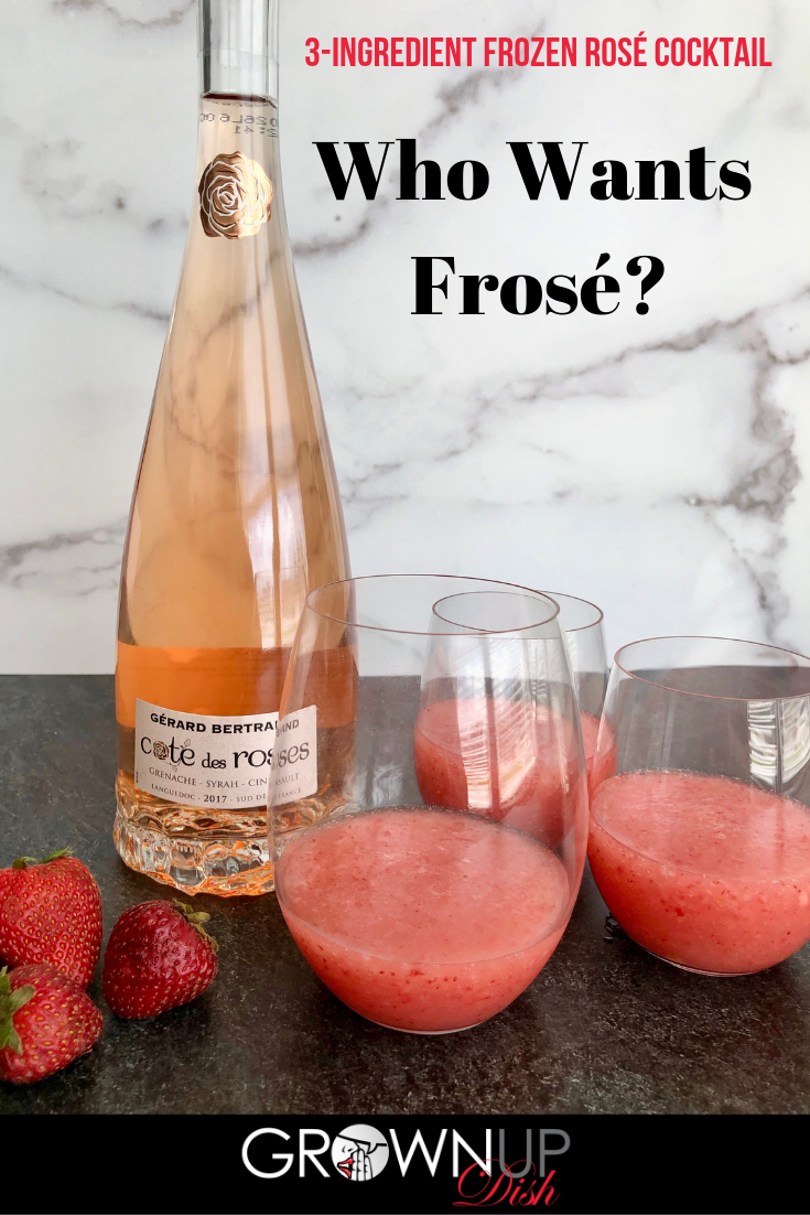 This not-too-sweet frosé is the perfect warm weather cocktail. With only three ingredients, it's refreshing, delicious and very easy to make. | www.amiofbs.com