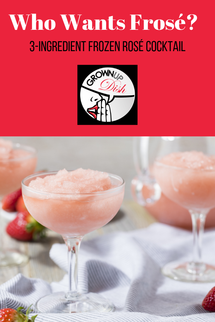 This not-too-sweet frosé is the perfect warm weather cocktail. With only three ingredients, it's refreshing, delicious and very easy to make. | www.amiofbs.com