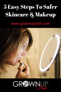 Don't be stressed or overwhelmed when switching to safer skincare and makeup. Check out my five easy steps, and the BEST resources to find great deals. | www.amiofbs.com