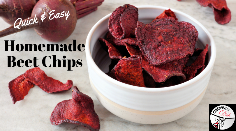 Homemade beet chips have all the crunchy satisfaction of a potato chip with none of the guilt. And they are ridiculously easy to make with this easy recipe. | www.amiofbs.com