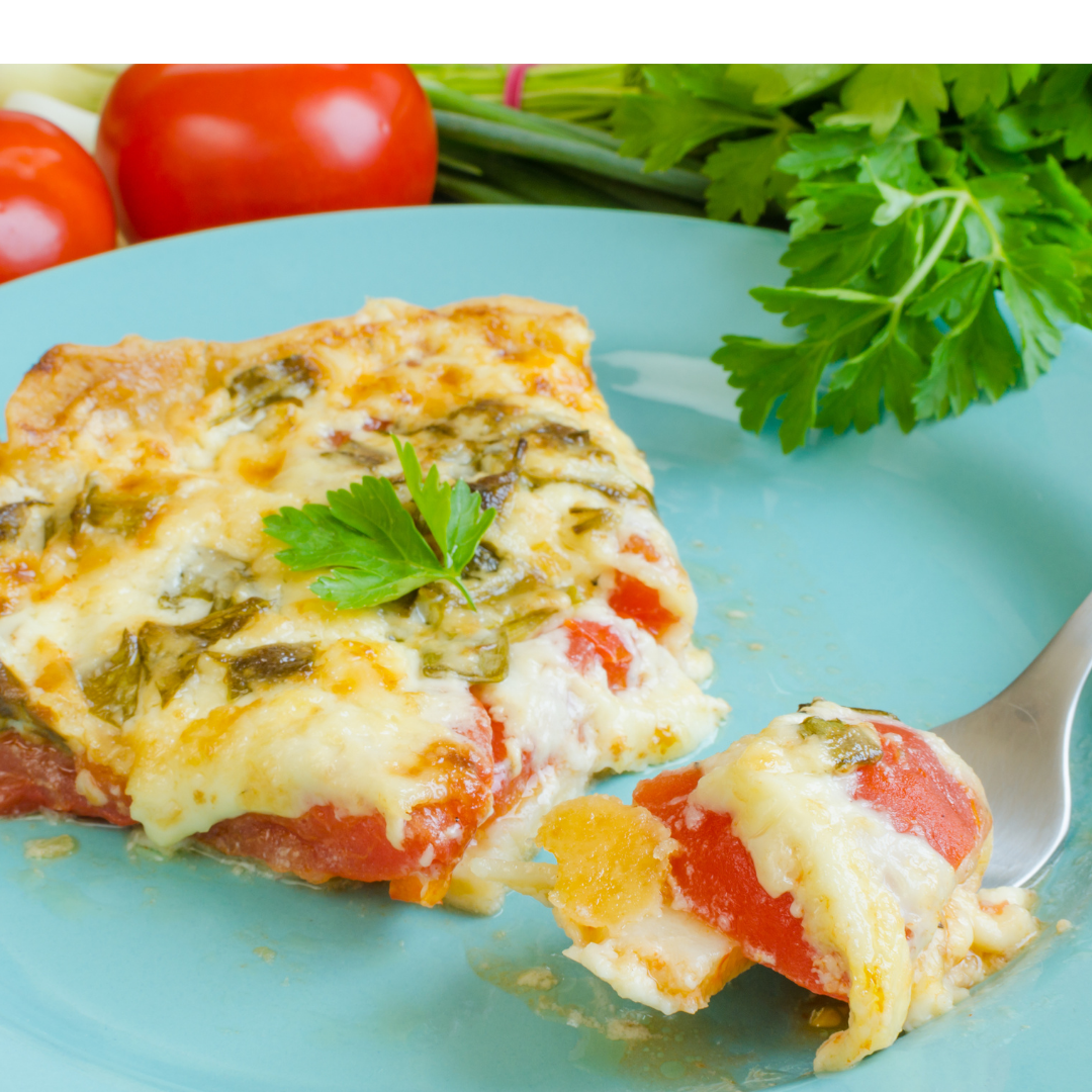 Make a quick and easy southern tomato pie. Tuck ripe tomatoes into a buttery pie crust and top with a layer of melty cheese. It's delicious! | www.amiofbs.com