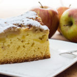 This light and fluffy buttermilk apple cake is a cross between a coffee cake and dessert. It's a yummy treat that isn't overly sweet.| www.amiofbs.com