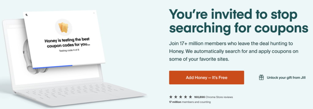 Honey discount code link