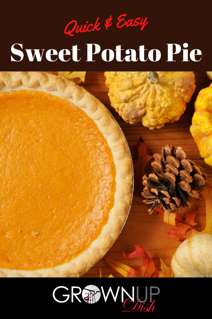 Sweet potato pie is a mix of a creamy custard filling perfumed with classic fall spices. It's easy to make & the perfect addition to your holiday spread. | www.amiofbs.com