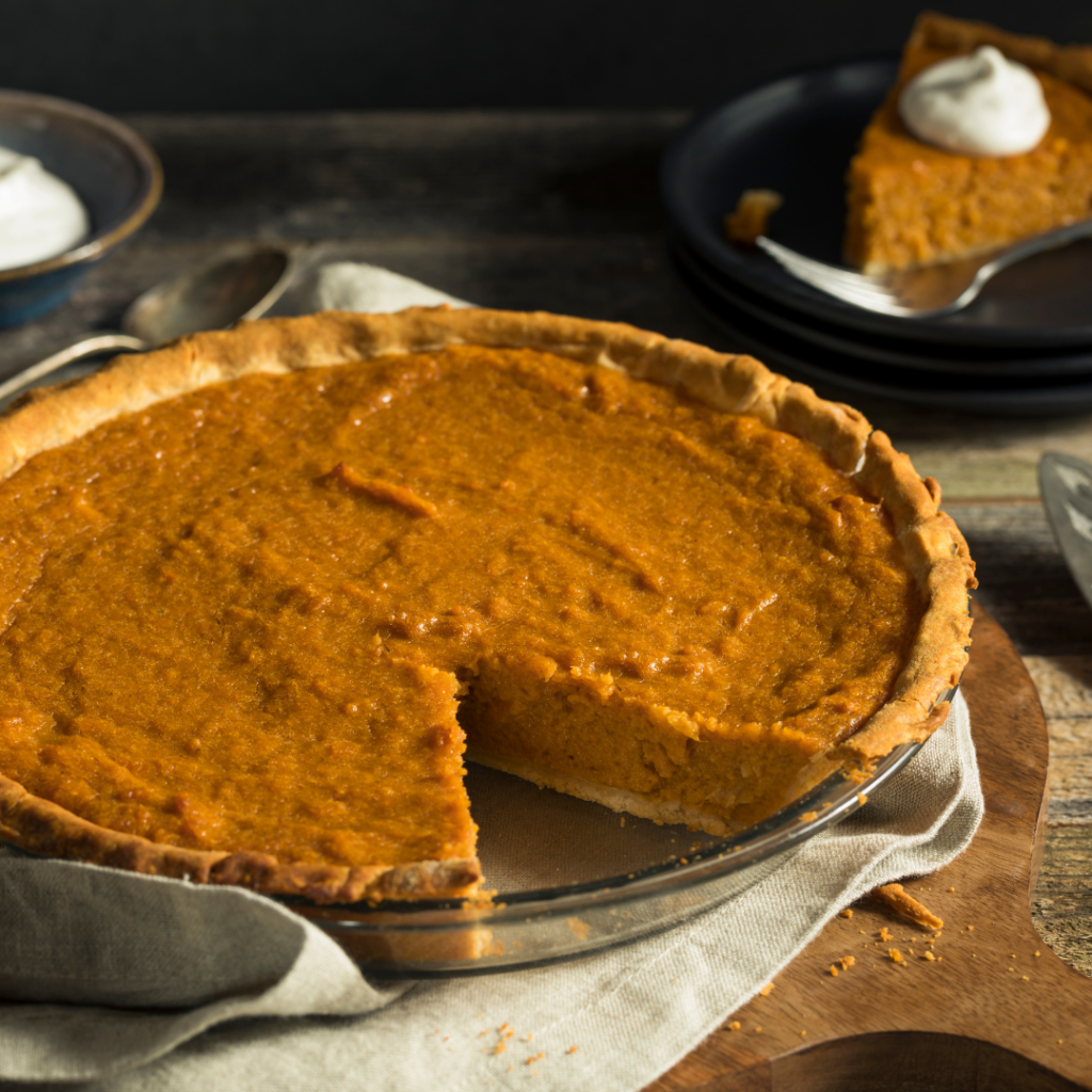 Sweet potato pie is a mix of a creamy custard filling perfumed with classic fall spices. It's easy to make & the perfect addition to your holiday spread. | www.amiofbs.com 