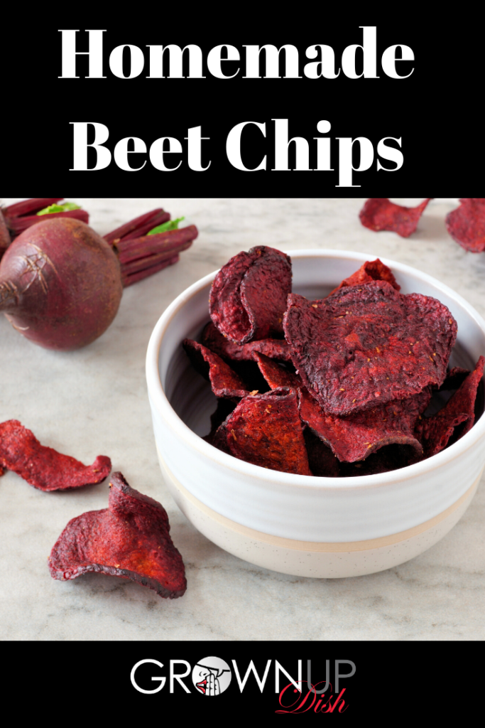 Homemade beet chips have all the crunchy satisfaction of a potato chip with none of the guilt. And they are ridiculously easy to make with this easy recipe. | www.amiofbs.com