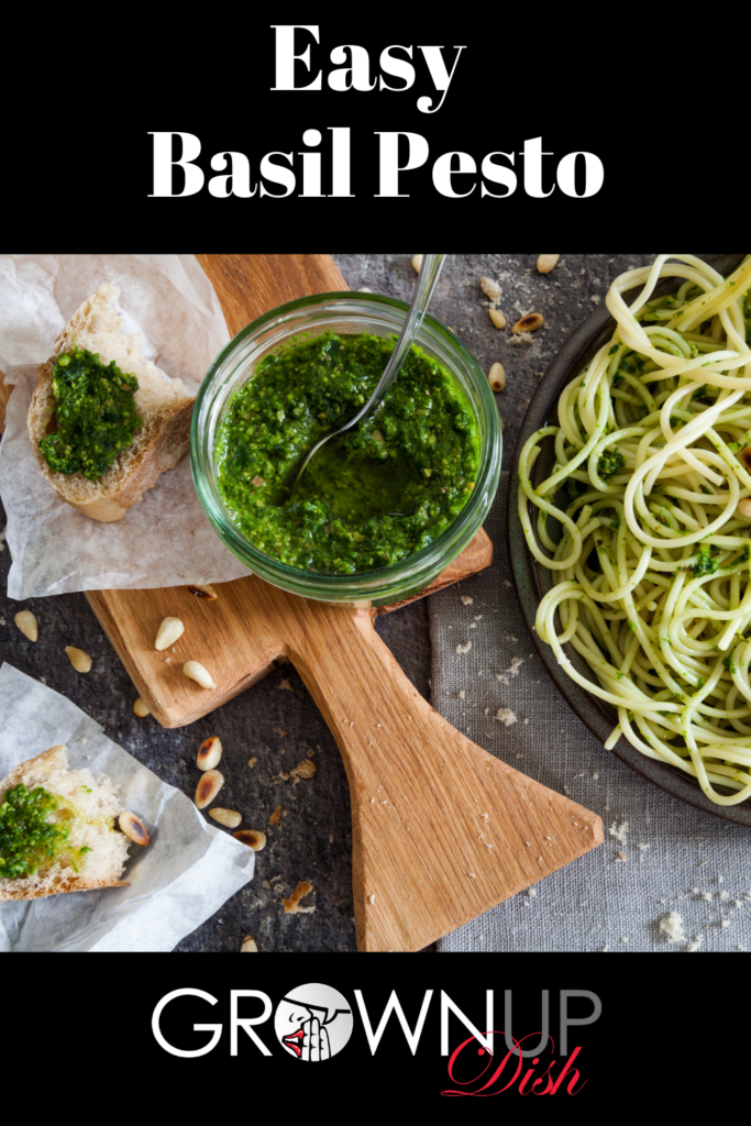 Easy Basil Pesto recipe is versatile and simple. Put the ingredients in a food processor and voila. Plus lots of ways to use pesto and storage tips. | www.amiofbs.com