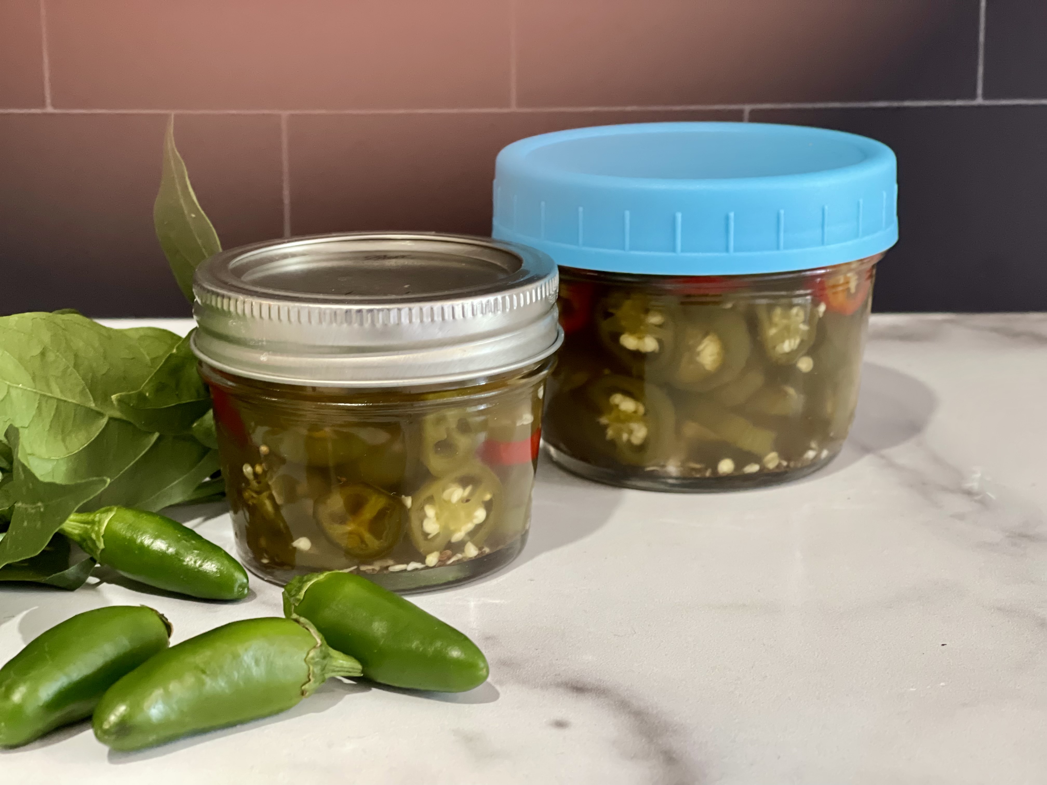 Discover how to make Sugar-Free Candied Jalapeños using no calorie monkfruit sweetener instead of sugar. They're sweet and spicy and virtually indistinguishable from the store-bought version. | www.amiofbs