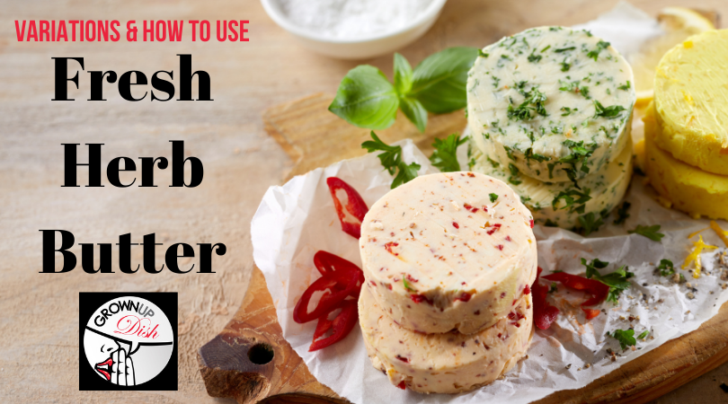 Fresh herbs can be turned into fresh herb butter in minutes. There are endless variations and uses for this versatile condiment. | www.amiofbs.com