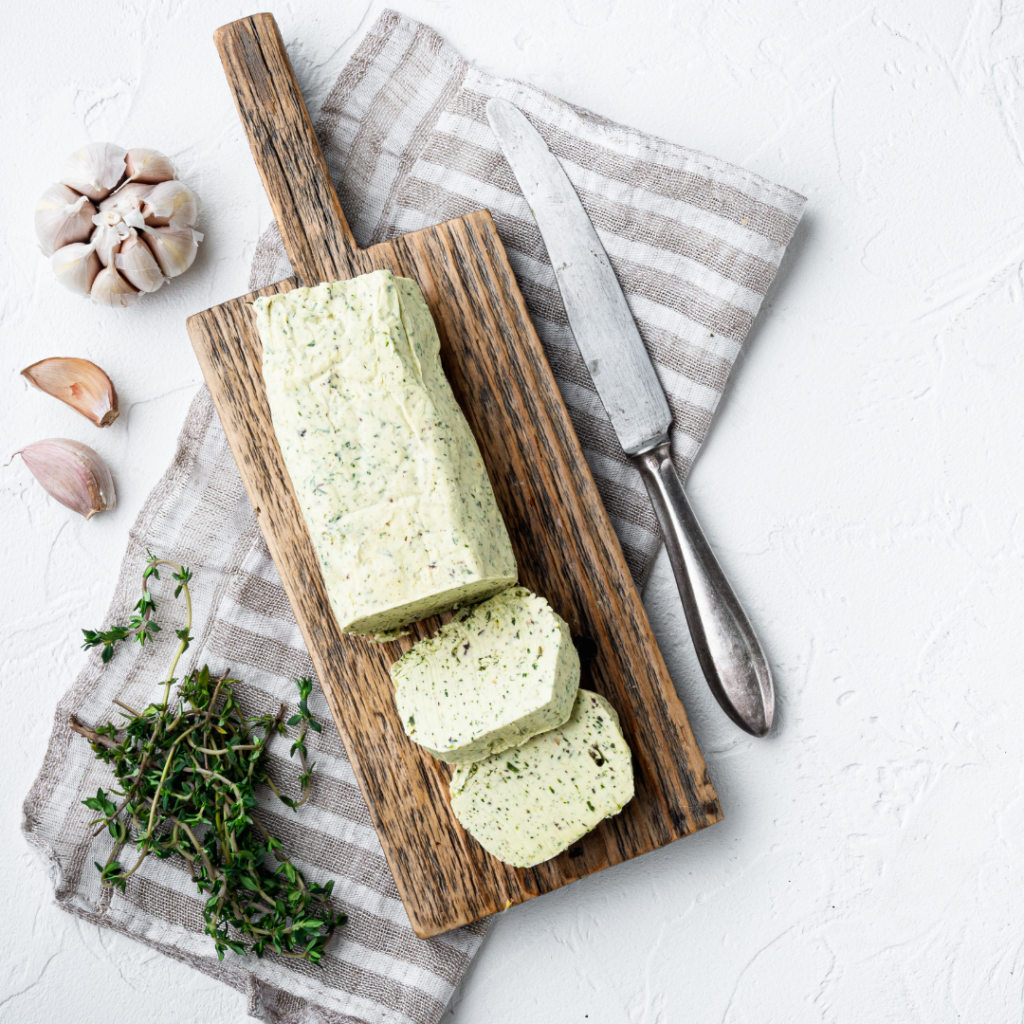 Fresh herbs can be turned into fresh herb butter in minutes. There are endless variations and uses for this versatile condiment. | www.amiofbs.com