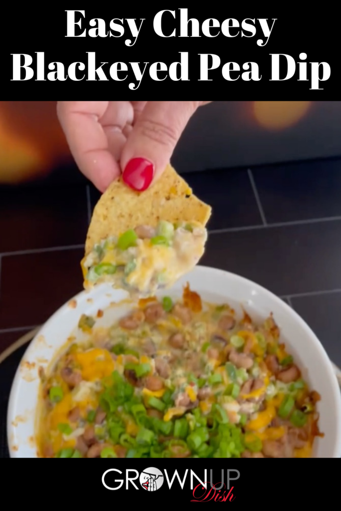 Easy Cheesy Blackeyed Pea dip is easy to make, delicious and sure to bring you lots of good luck in the new year. You've got to try it! | www.amiofbs.com