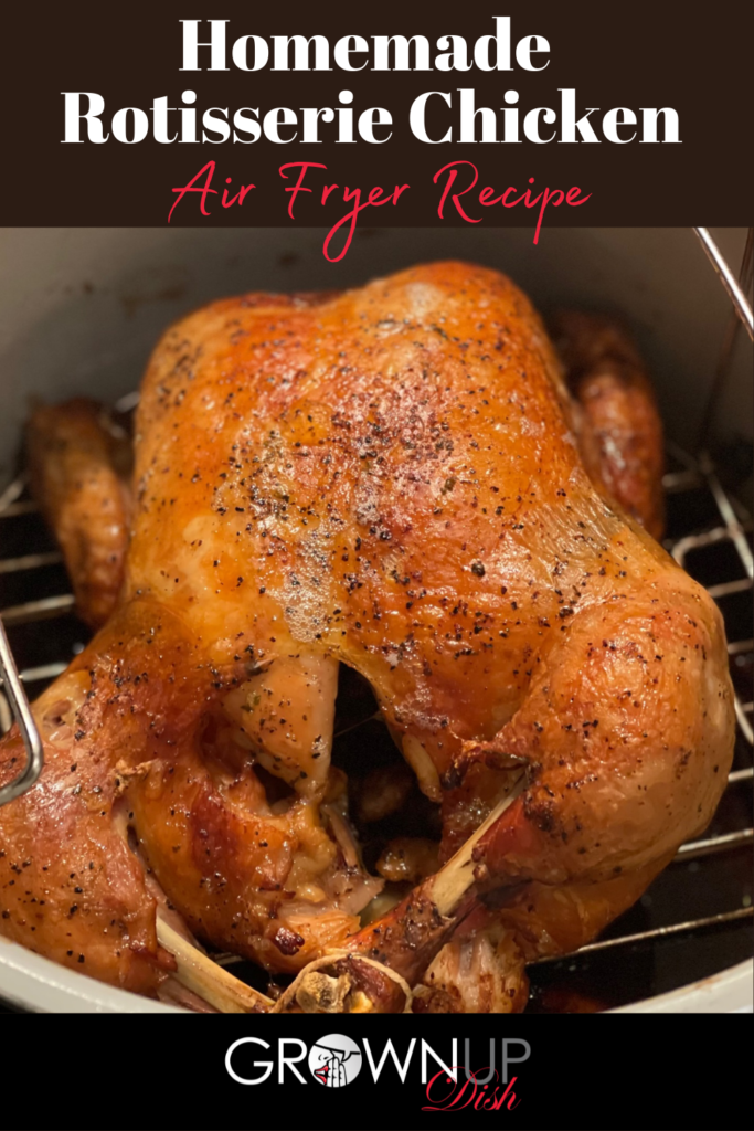 Homemade Rotisserie Chicken! Here's a foolproof way to cook chicken using the Ninja Foodi - it's is a pressure cooker and an air fryer. Try it! | www.amiofbs.com