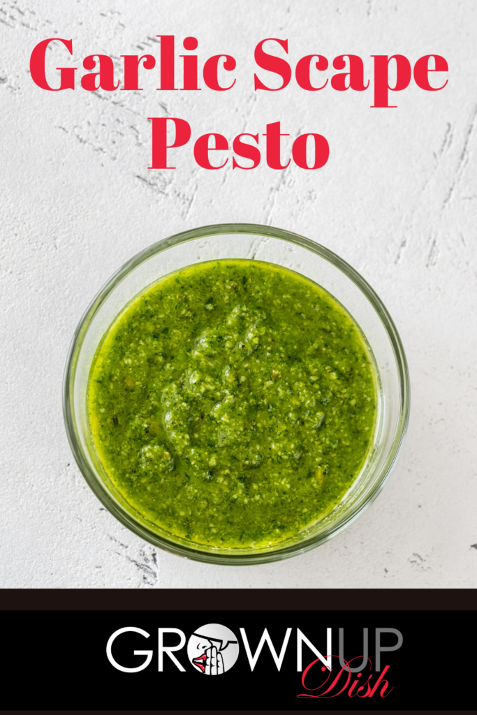 Garlic scapes taste like a blend of scallions and garlic and you can turn them into the most amazing pesto. You've gotta try this easy recipe. | www.amiofbs.com