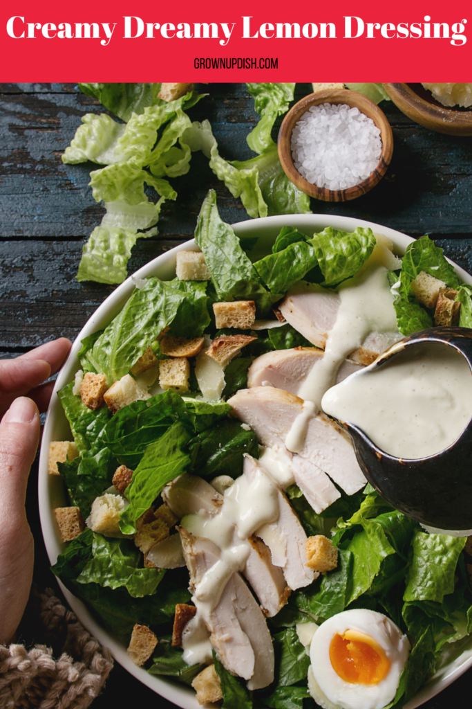 Creamy Dreamy Lemon Dressing lives up to its name. It's made with only four high-quality ingredients and is versatile and delicious. Try it and see! | www.amiofbs.com