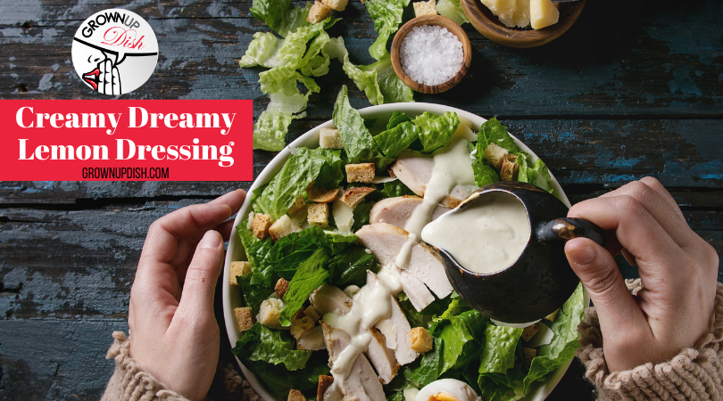 Creamy Dreamy Lemon Dressing lives up to its name. It's made with only four high-quality ingredients and is versatile and delicious. Try it and see! | www.amiofbs.com