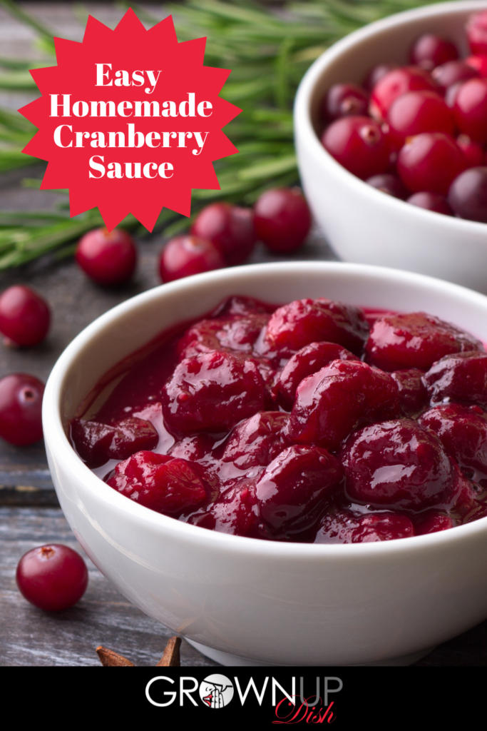 Make this easy homemade cranberry sauce in minutes. It tastes much better than the store-bought canned version. Healthier too! | www.amiofbs.com