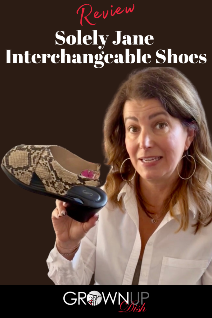 Review of Solely Jane shoes. Stop wasting money! Combine one shoe base with 15 interchangeable tops to change your look. Perfect for travel. www.amiofbs.com