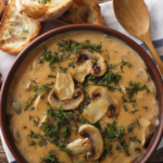 Hungarian Mushroom Soup packs just the right amount of spice from the Hungarian paprika. Everything cooks in one pot for easy cleanup. | www.amiofbs.com