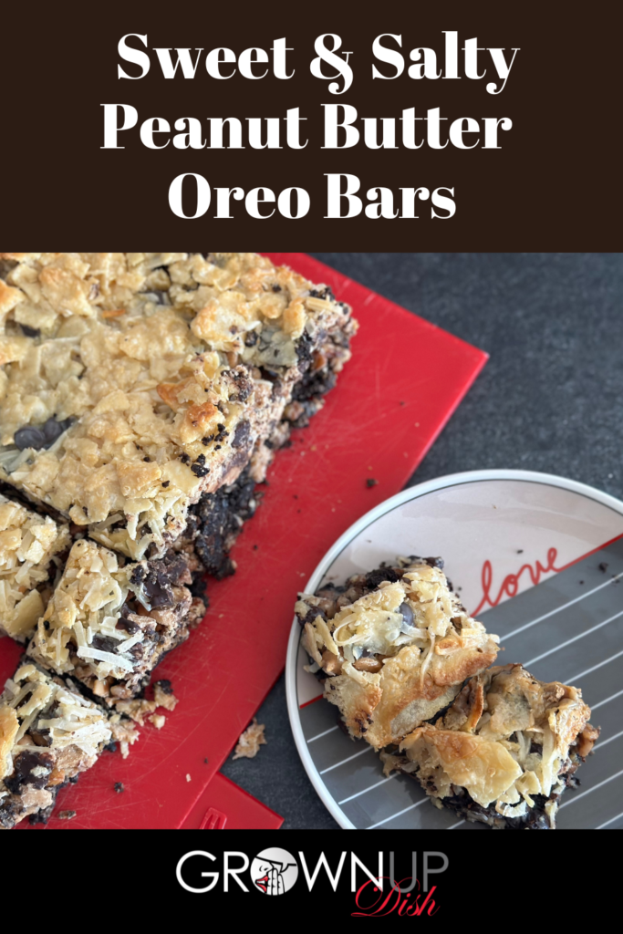 Peanut Butter Oreo Bars are a delicious and easy dessert you make in one pan. They're the perfect combo of sweet and salty. Must try! | www.amiofbs.com